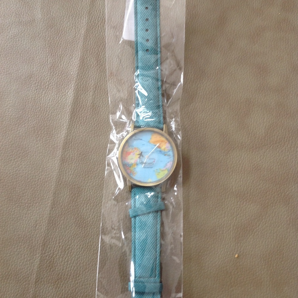 Green Faux Leather Watch